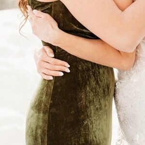 Green bridesmaid dress
